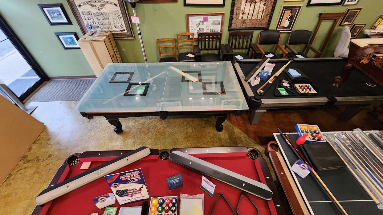 Glass Pool Table Dining Top