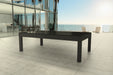  Storm Outdoor pool table black metal dining top