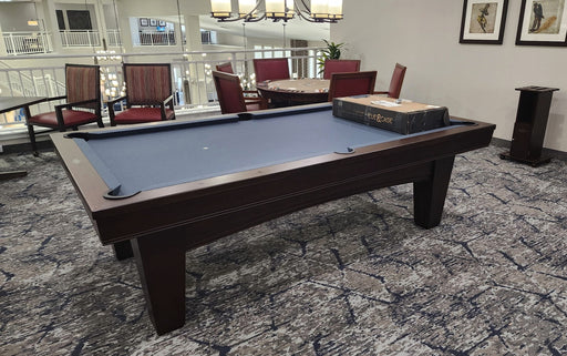 brunswick winfield espresso 8' pool table install 2