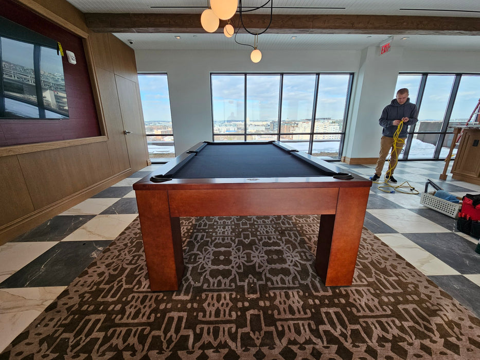 olhausen madison pool table 8' mahogany detail