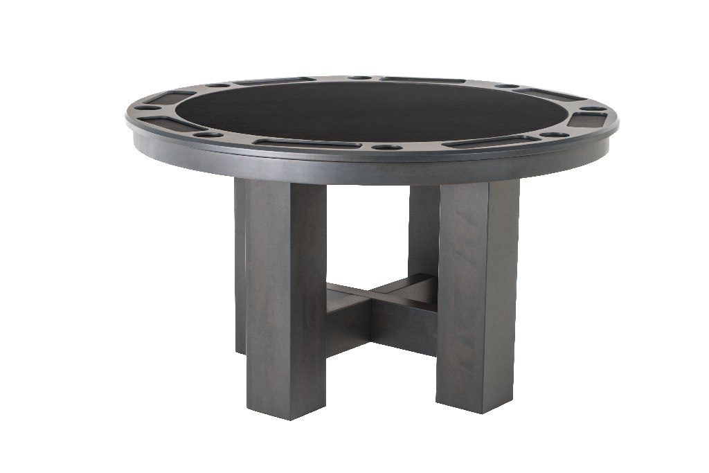 Olhausen West End Poker Table matte smoke finish stock