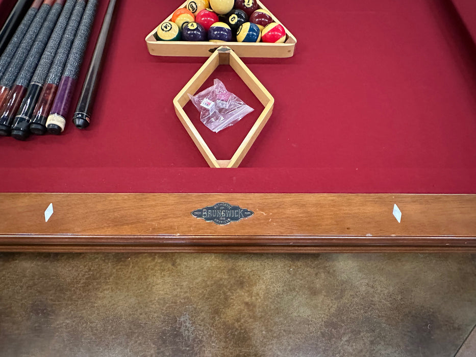 used brunswick greenbriar 8' pool table rail