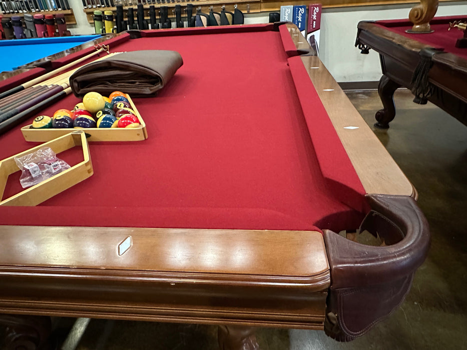 used brunswick greenbriar 8' pool table corner