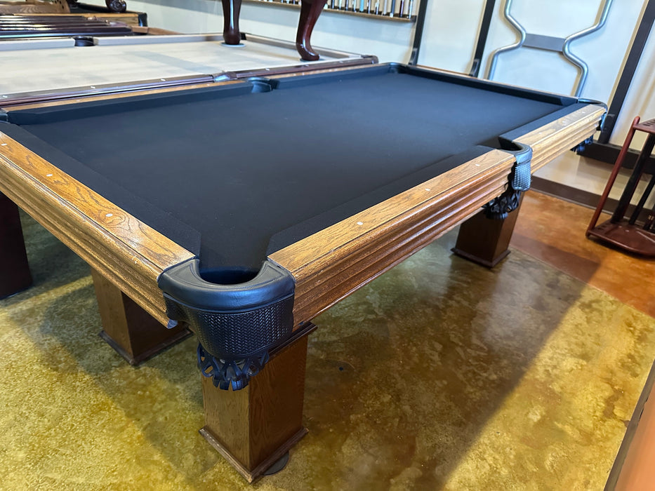 used olhausen 7' pool table black cloth side