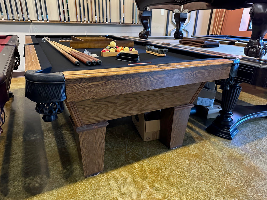 used olhausen classic oak 8' pool table