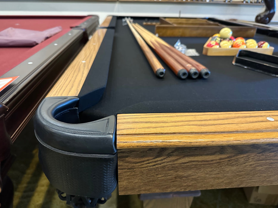 used olhausen classic oak 8' pool table corner